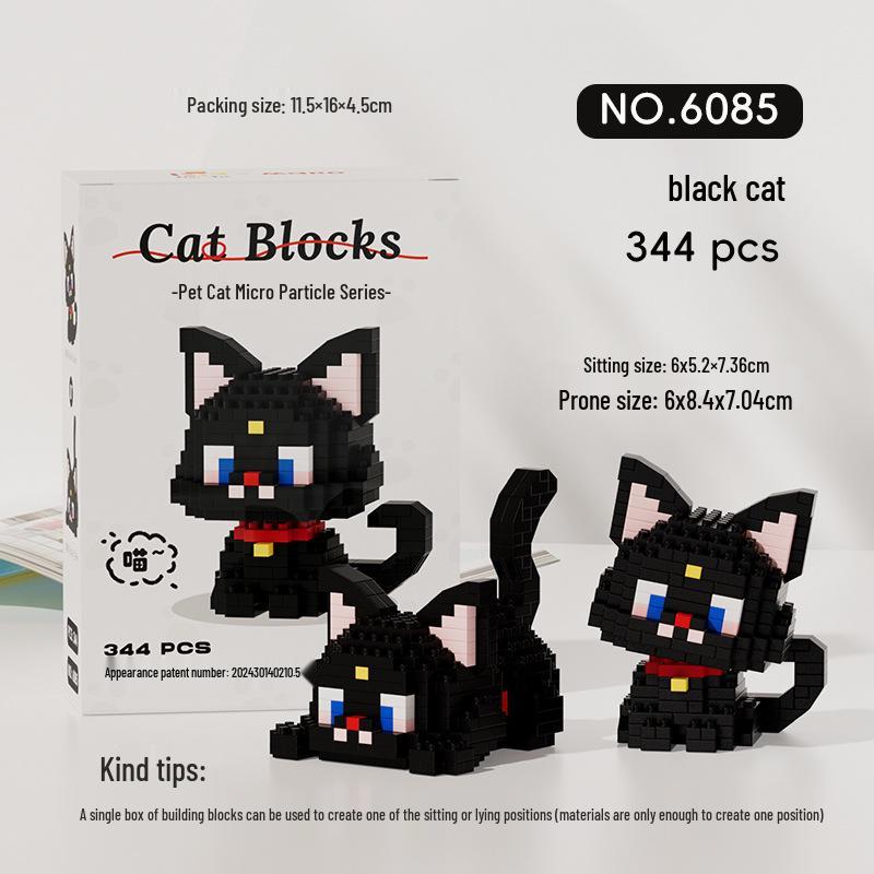 Micro Particle Pet Building Blocks - Cute Dog & Cat Toy Compatible with LEGO