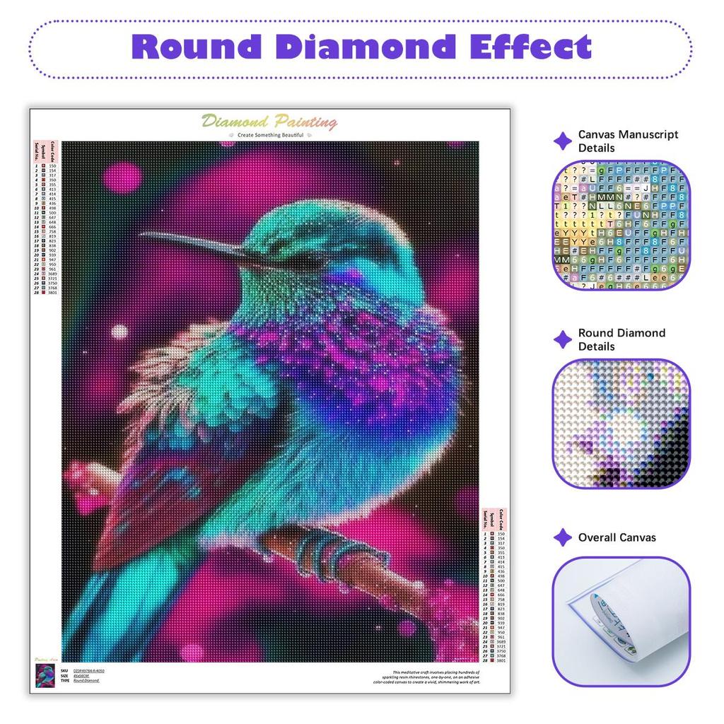 Diy Алмазная картина животное птица полная круглая алмазная вышивка крестиком картина из страз ручной работы настенное искусство домашний декор 30x40 см