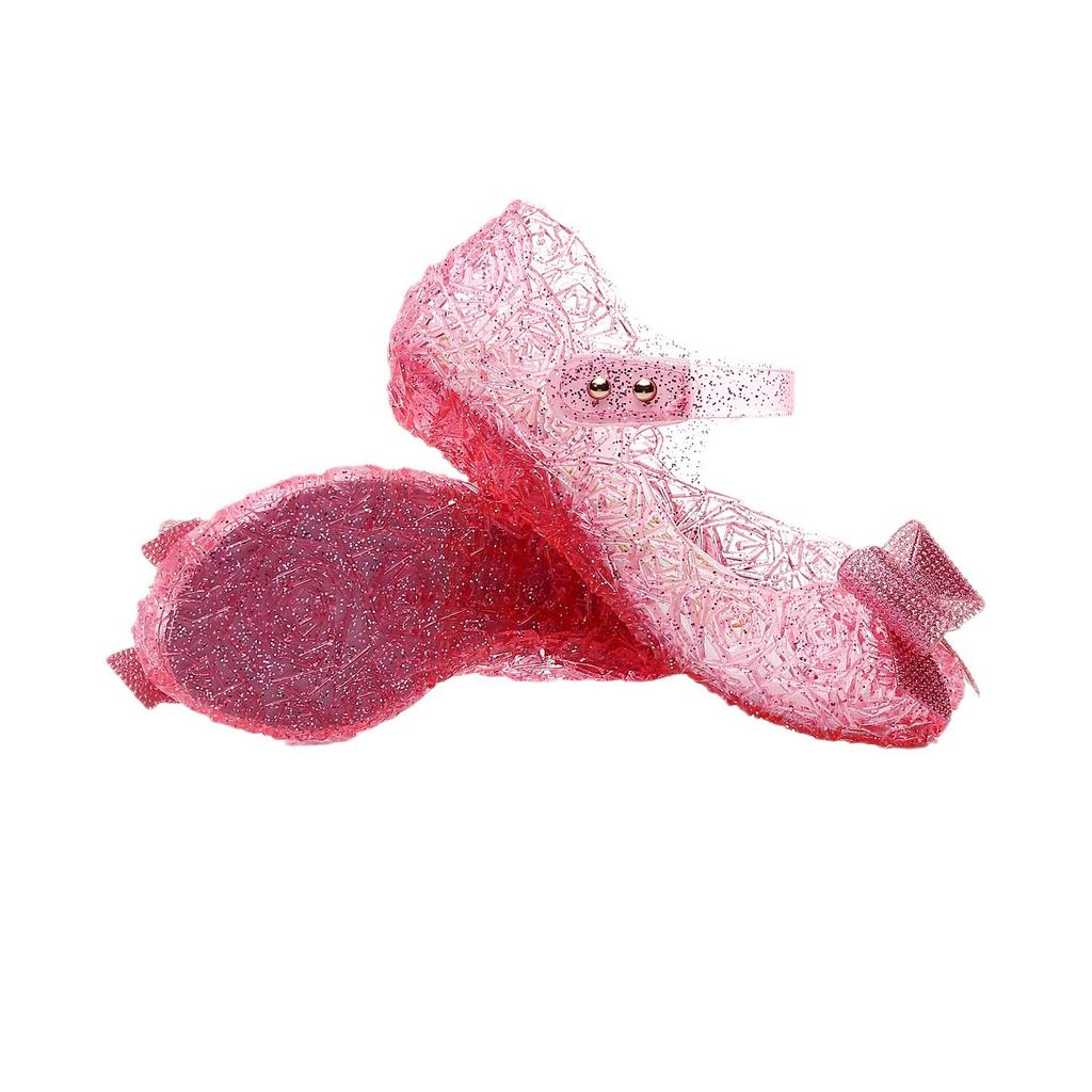 Girls' Sandals Bun Head Bow Princess Jelly Shoes Children's Dance Shoes