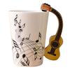 Ceramic Cup Coffee Mug Instrument Mug Creative Gift Black Guitar