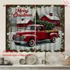 2 Christmas Cars, Christmas Trees, Snow, High-definition Digital Printed Window Screens, Home Decor Style Decorations, Living Ro