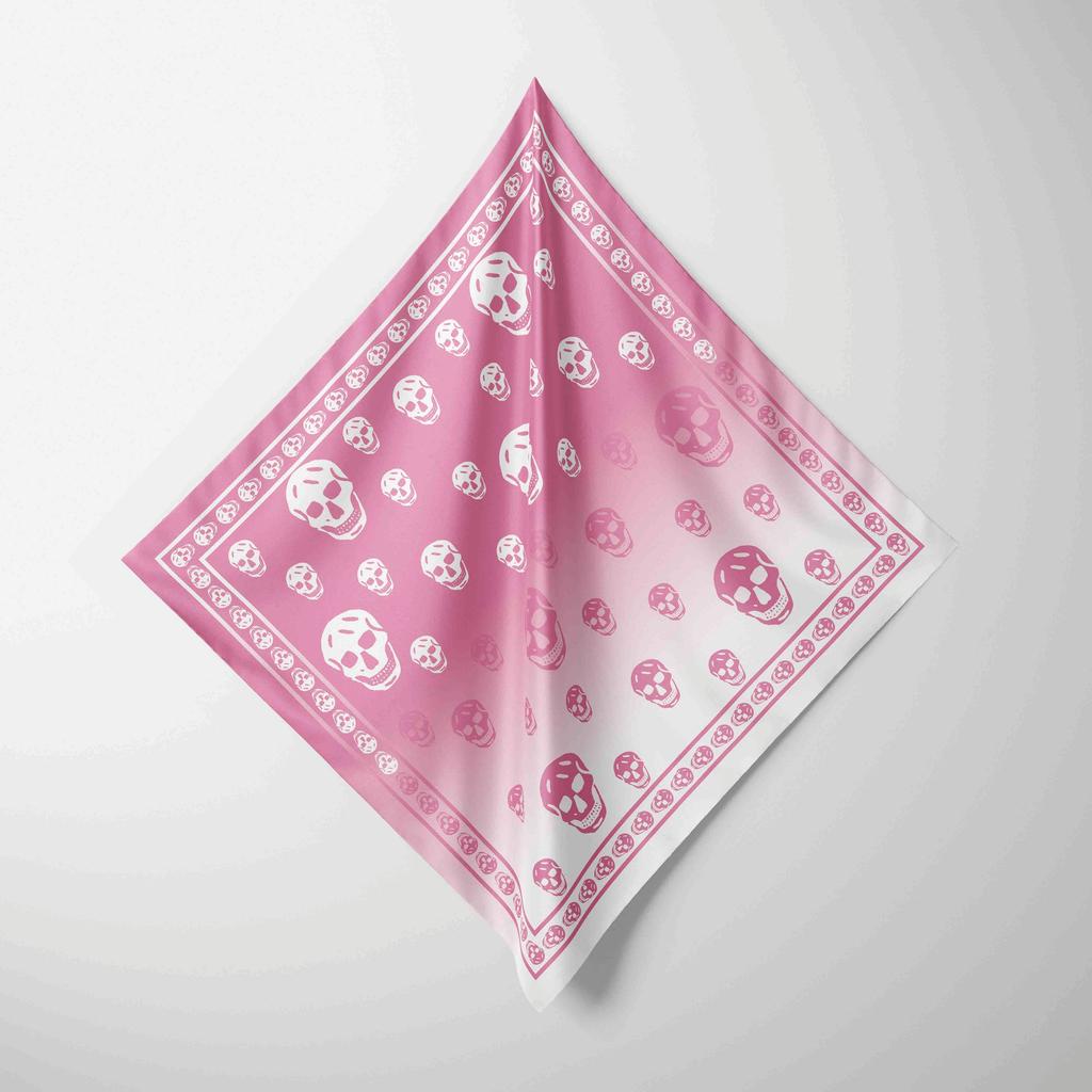 Factory Wolesale Designer Print Square Scarf Women Bandana Skull Hairband Lady Head Wraps Female Shawl Fashion Neckerchief