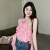 Women's Halter Camisole Vest Summer Ruffled Sweet Sleeveless Top