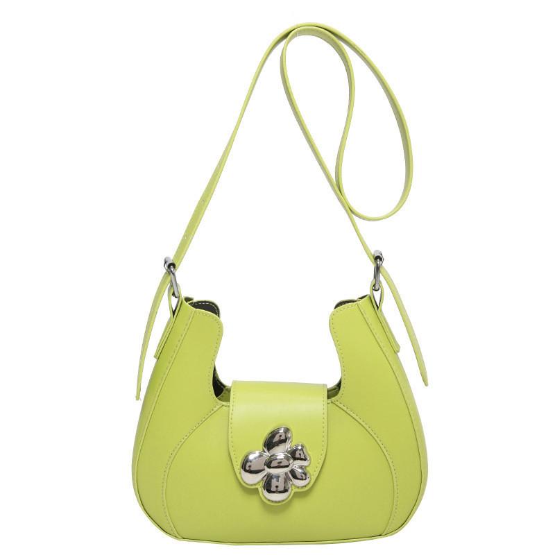 Chic Candy Colored Underarm Bag With Stylish Butterfly Bow Detail