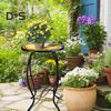 Металлический приставной столик диаметром 10,2 дюйма, круглый журнальный столик для патио, устойчивый к погодным условиям, подставка для цветочных горшков, вазы, для домашнего использования в помещении и на открытом воздухе