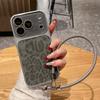 Чехол-ремешок на запястье с принтом леопарда для For Iphone 17 16 1 14 13 Pro Max, с большим окном, защита камеры, ударопрочный чехол