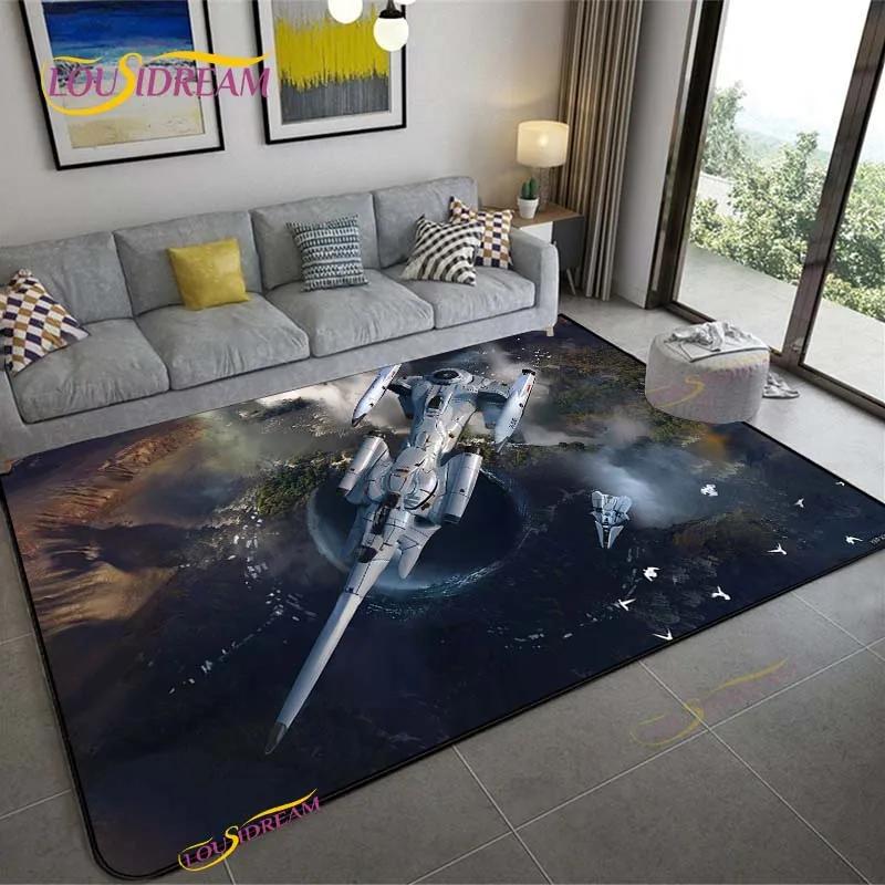 3D Ковер Космическая Станция для Гостиной Спальни Стола Кинотеатра Кухонный Дверной Детский Нескользящий Коврик для Пола Альфомбра Подарок на День рождения