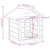 Dog House Gray 65x65x61.5 cm Solid Pine Wood