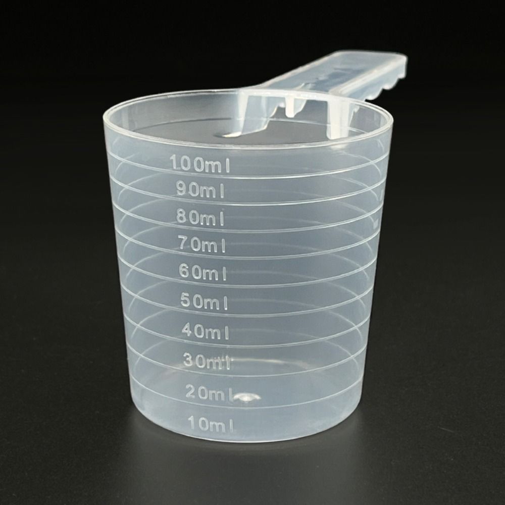 5PCS With Scale Pet Measuring Spoon Plastic Flat-bottomed Spoon  Baking Cooking Mixing