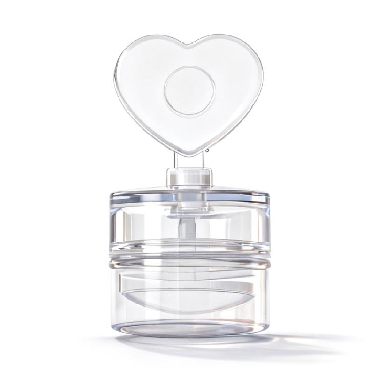 Штамп для ногтей с цветочным узором в форме сердца со скребком для многоразового маникюра с прозрачной силиконовой подушечкой