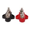 1 Pair 48V Battery Power Stud Stainless Steel Post Bus Bar Terminal Block for Truck RV Boat 1 4in