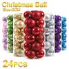 24 шт. 30 мм Рождественский елочный шар, безделушка, подвесное украшение для дома, украшение для вечеринки, елочные украшения, шары, подвесная подвеска для вечеринки Navidad