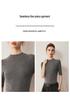 Women's 100% Merino Wool Slim Fit Sweater, 60 Count, Half-High Neck, Elegant Style, Thin Base Layer, Short Knitwear