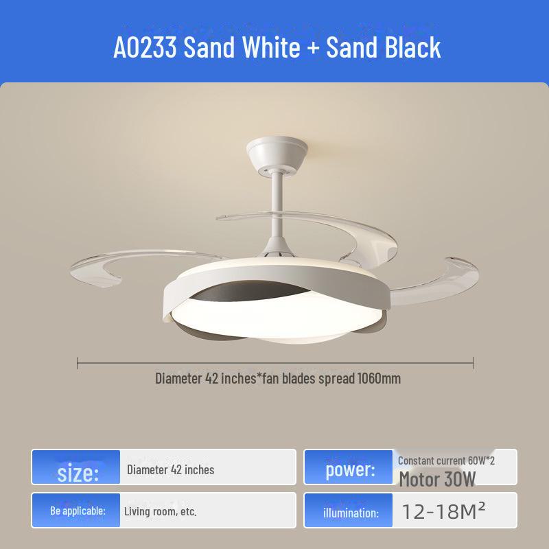 Современный потолочный вентилятор из орехового дерева с интеллектуальным преобразованием частоты для гостиной и столовой