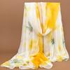 Silk Scarf Long Scarf Women's Versatile Autumn and Winter Scarf Sunscreen Beach Shawl