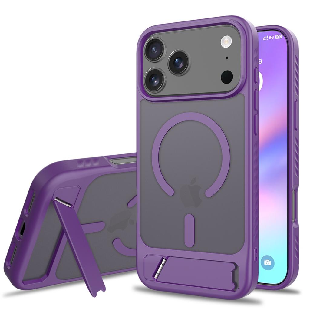Fit iPhone 17 Pro Matte flush Stand Case, Compatible with MagSafe Shockproof Slim Protection Cover For iPhone 17 Pro Max