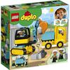 Игрушки LEGO Duplo Грузовик и Экскаватор Подарок Блоки на День Рождения Развивающие Рождество Мальчики Девочки Дети 1 и Полтора Года 2 Года 4 Года Я