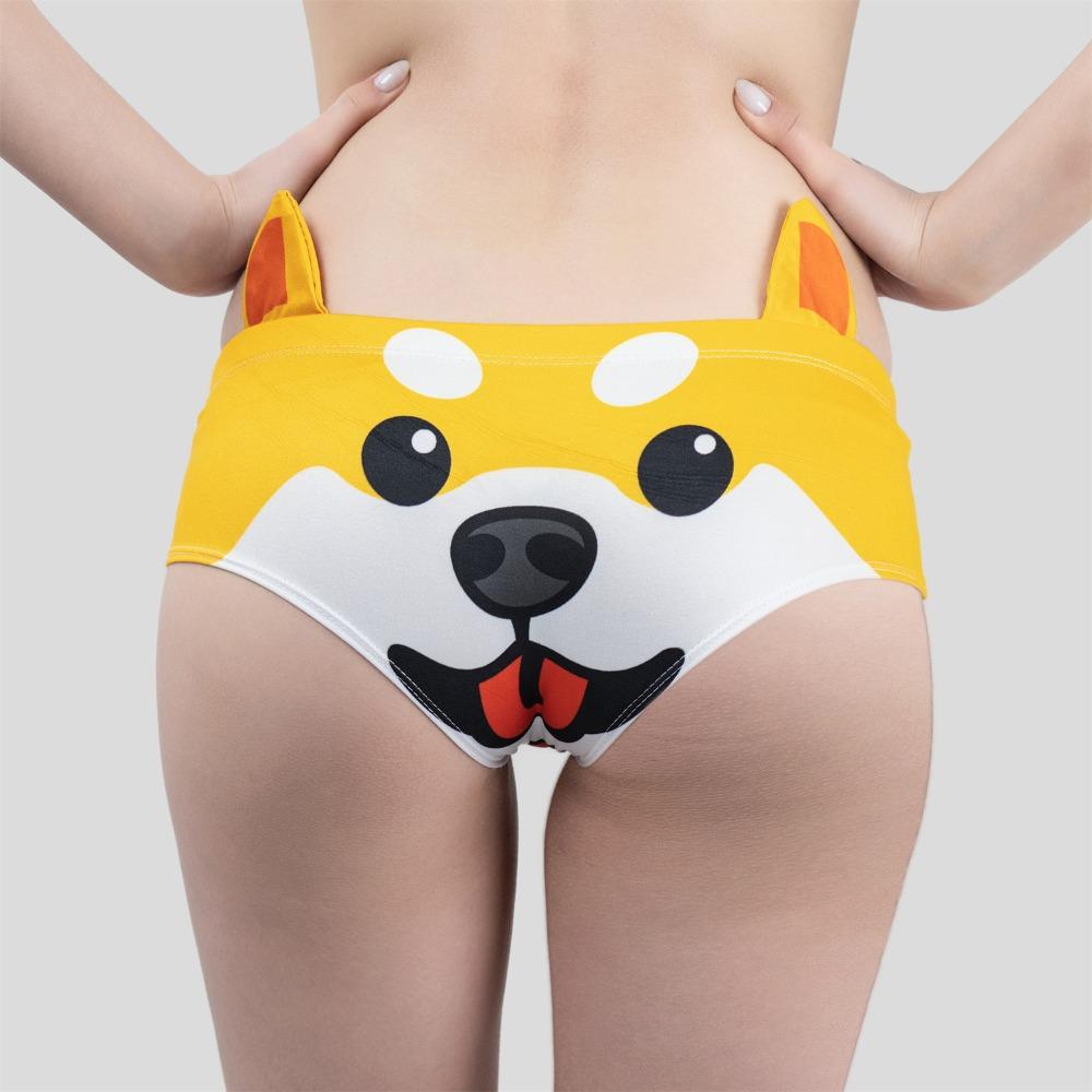 3D Ear Women Lingerie Little Fox Shiba Lnu Pig Sheep Printed Comfortable Lady Panties Breathable Girl Knickers Women Girls