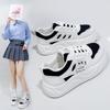 INS White Shoes for Students Korean Style Women's Fashionable  Spring New Platform Height Increasing Breathable Casual Shoes Street Shooting Mr055