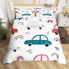 Мультяшный пододеяльник размера кинг-сайз, очень большой, красочное автомобильное постельное белье для малышей, детей, подростков, 1 пододеяльник, 2 наволочки, без одеяла