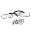 2Pcs Motorcycle Black Mini Oval Rear View Mirror for Honda Shadow 600 750 1100 ACE