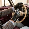 Мужские перчатки из натуральной кожи Зимние Теплые Толстые На подкладке Сенсорный экран Вождение Езда Повседневные Модные