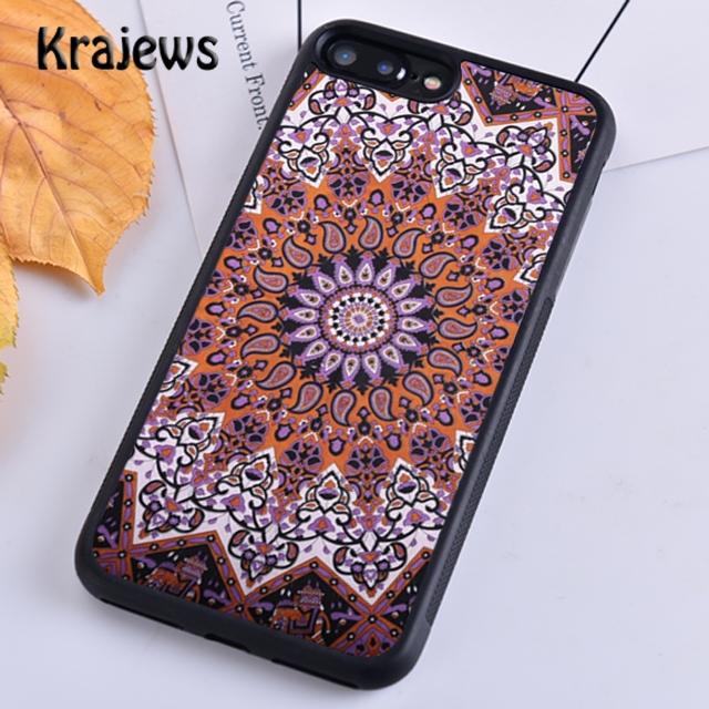 Чехол для телефона Krajews Mandala Sun Flower в стиле ретро с цветочным принтом для iPhone 14 5 SE 6s 7 8 plus X XR XS 11 12 13 pro max Samsung S21 S22 ultra
