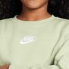 Nike Свитшот Модный Удобный Универсальный С круглым вырезом На флисовой подкладке Термо Светло-зеленый Подростковый DD7473-343