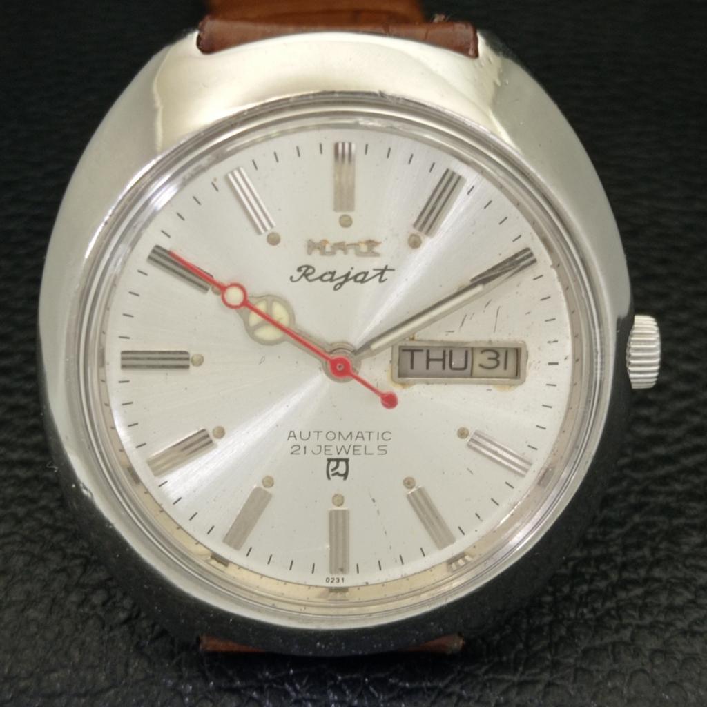 Б/У HMT RAJAT 6501 АВТОМАТИЧЕСКИЕ ИНДИАНСКИЕ МУЖСКИЕ ЧАСЫ С СЕРЕБРИСТЫМ ЦИФЕРБЛАТОМ И ДНЕМ, a432205-2 R110-a432205