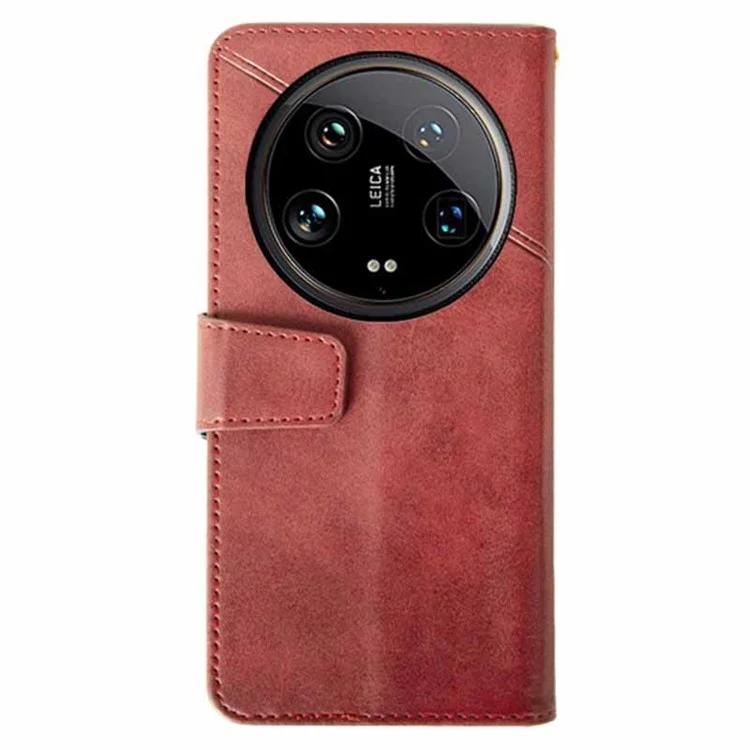 Для Xiaomi 14 Ультра кожаный чехол с текстурой теленка чехол-кошелек для телефона