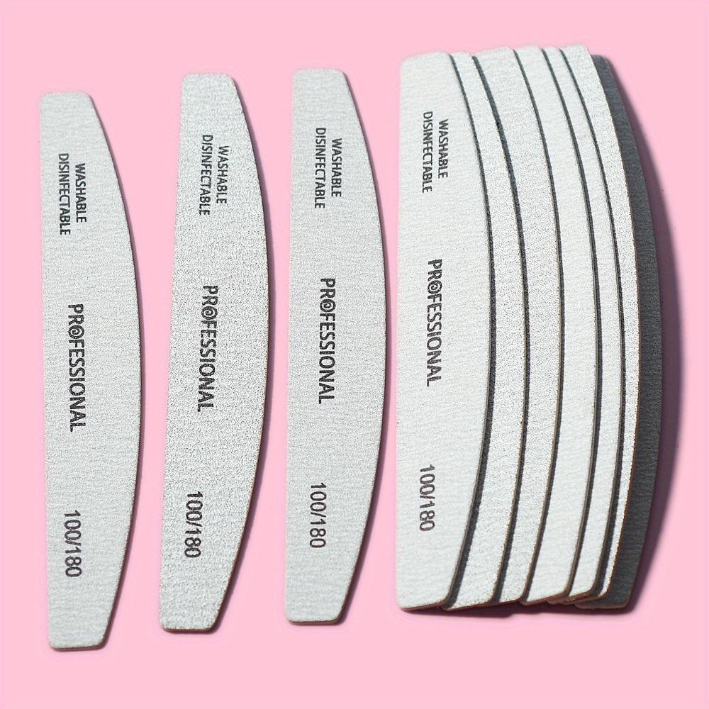 Пилочка для ногтей в форме полумесяца, 10 шт., инструмент для полировки ногтей