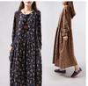 Women Print Floral Dress Spring Korean Fashion Women Long Sleeve Casual O-Neck Mori Girl Dress