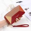 New Long Women's Wallet Double Zipper Large Capacity Multi-card Splicing Wallet Change Bag Female