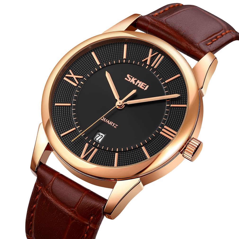 Watch for Arm Classic Leather Brand High School Black Watch for Men Men, Simple, Stylish, Watch, Men's Watch, Brown, Strap, Waterproof, Business,