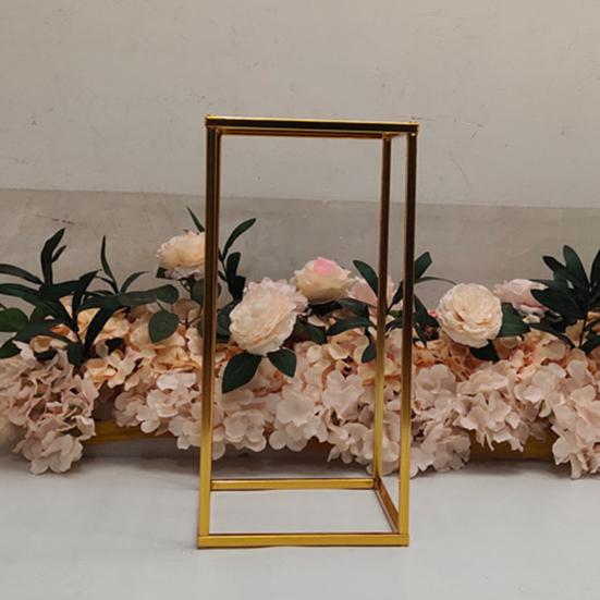 Flower Display Stand Gold Tall Floor Vase Plant Shelf Detachable Metal Flower
