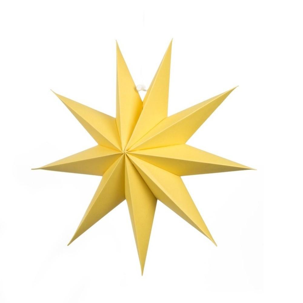 Nine Pointed Star Hanging Ornaments Hanging Paper Stars Paper Flower Crafts Party Decor