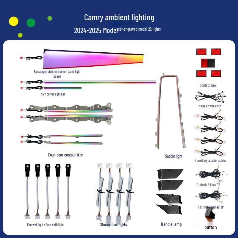 Комплект амбиентной подсветки для Toyota Camry 2024-2025