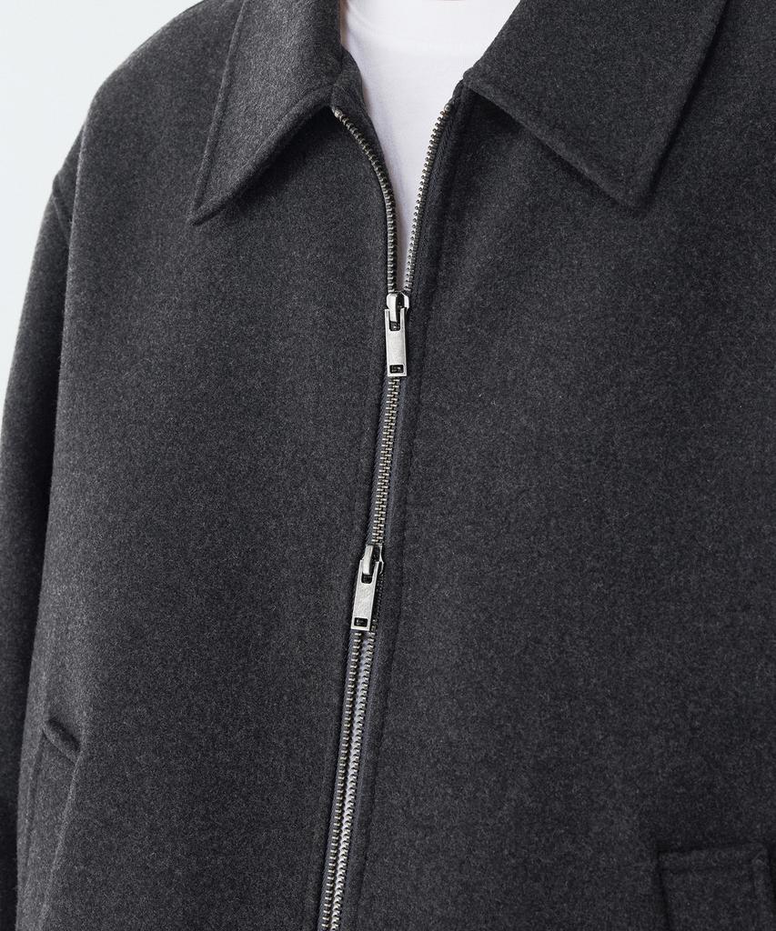Musinsa Standard Wool Blend Minimal Blouson Jacket [Charcoal Grey]