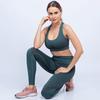 Брюки для йоги в европейском и американском стиле, состоящие из двух частей, с высокой талией, одежда для фитнеса, йоги, женские леггинсы, костюм