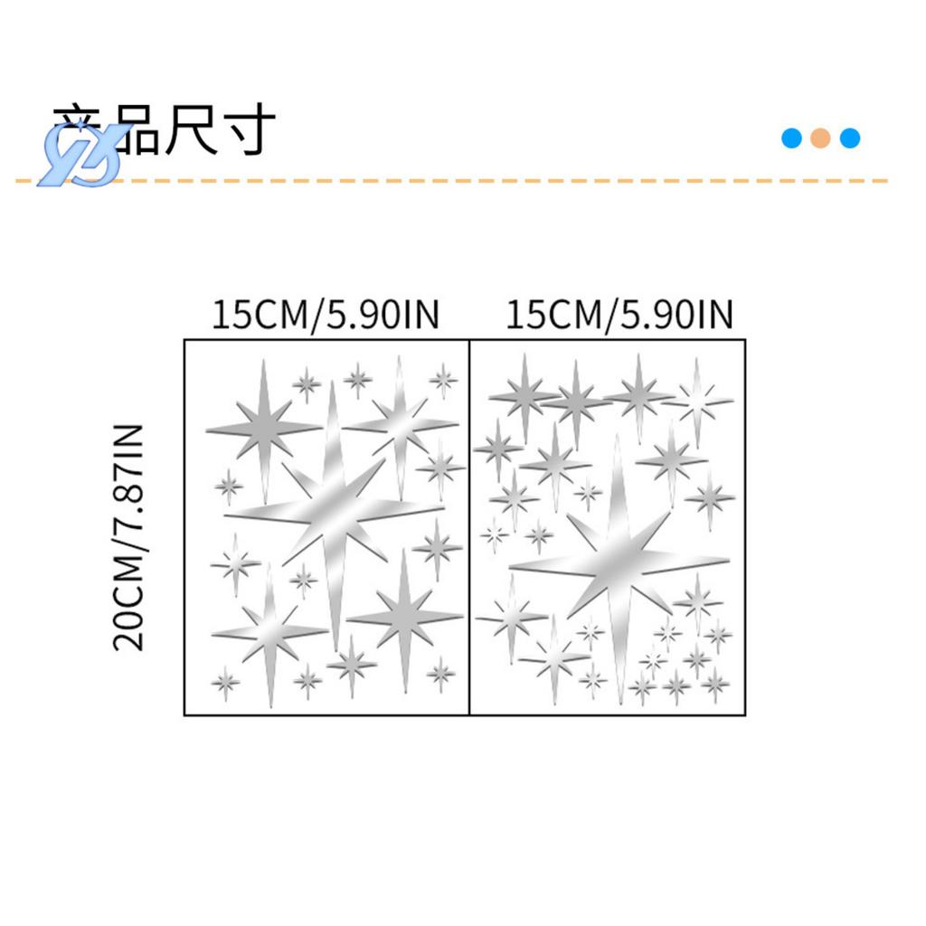 Starry Mirror Acrylic Wall Stickers Wall Background Decoration Three-dimensional Layout Living Room Bedroom Stickers