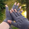 Windproof Sun Protection Anti-skid Mittens Gloves Show Two Fingers Men Nylon Gloves