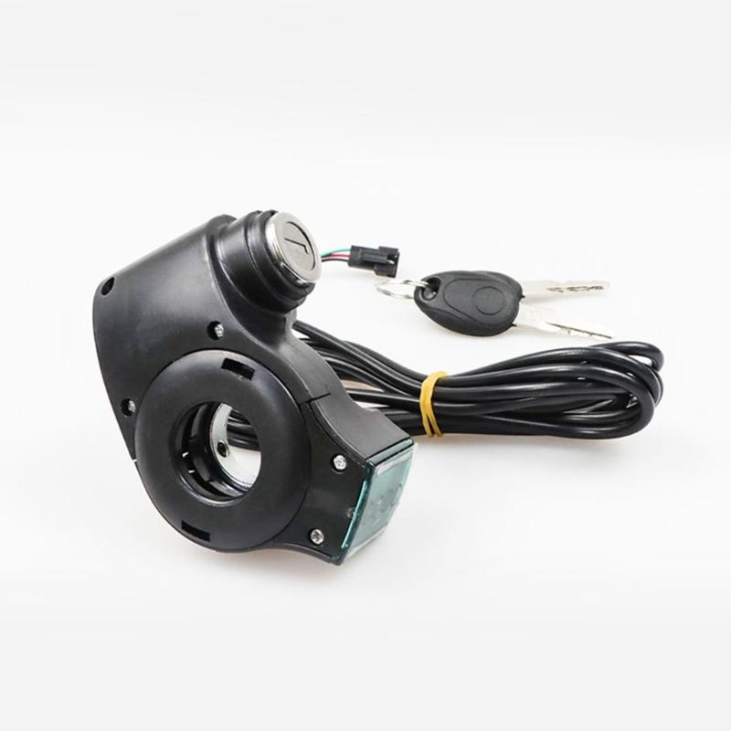 Electric Scooter Throttle Key Switches Lock Spare Part Electric Scooter Throttle Voltmeter with Digital Voltages Display