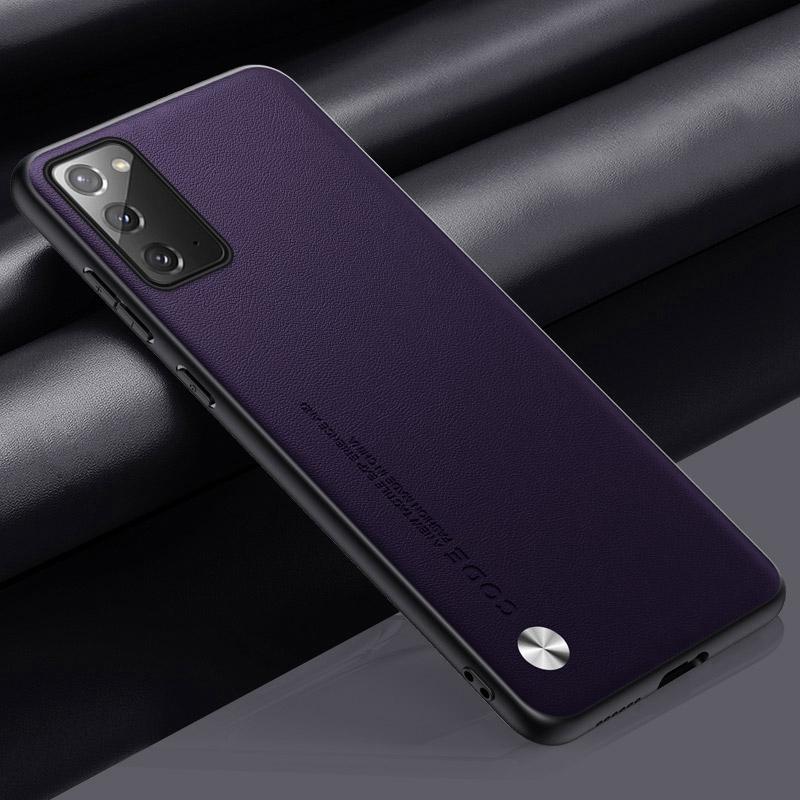 Роскошный чехол из искусственной кожи для Samsung Galaxy Note 20 Ultra Note20 5G, задняя крышка, деловой матовый силиконовый защитный чехол для телефона