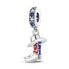 Серебряный Орел и флаг Америки болтаются из стерлингового серебра 925 пробы Статуя Свободы Очаровательные бусины Fitfashionbracelet Ожерелье Ювелирные изделия своими руками