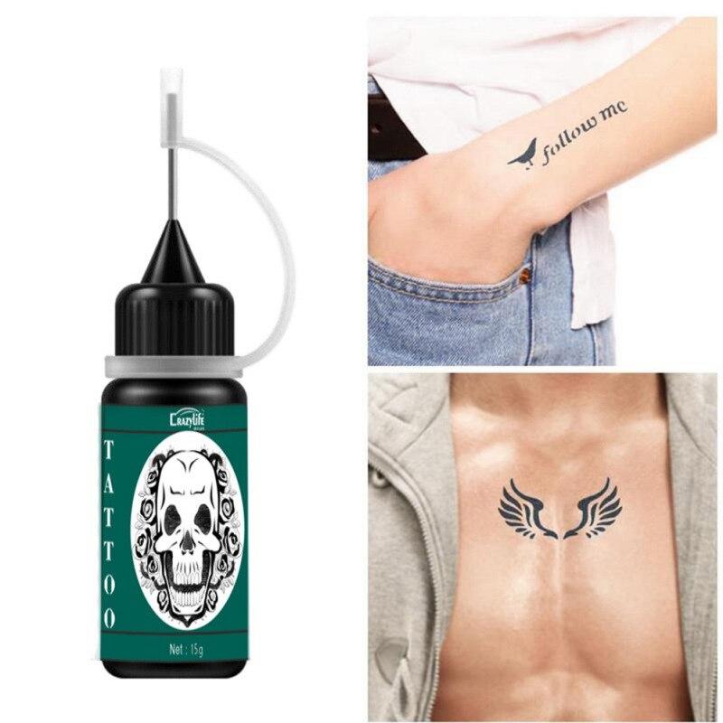 Временный набор для татуировок, полный комплект, 6 бутылок по 15 г*6, временные татуировки для женщин, детей, мужчин, полуперманентные татуировки, поддельные веснушки