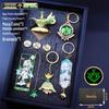 Genshin Impact Keychains, Bookmarks, Charms & Weapon Models Set - Ideal Gifts for Students
