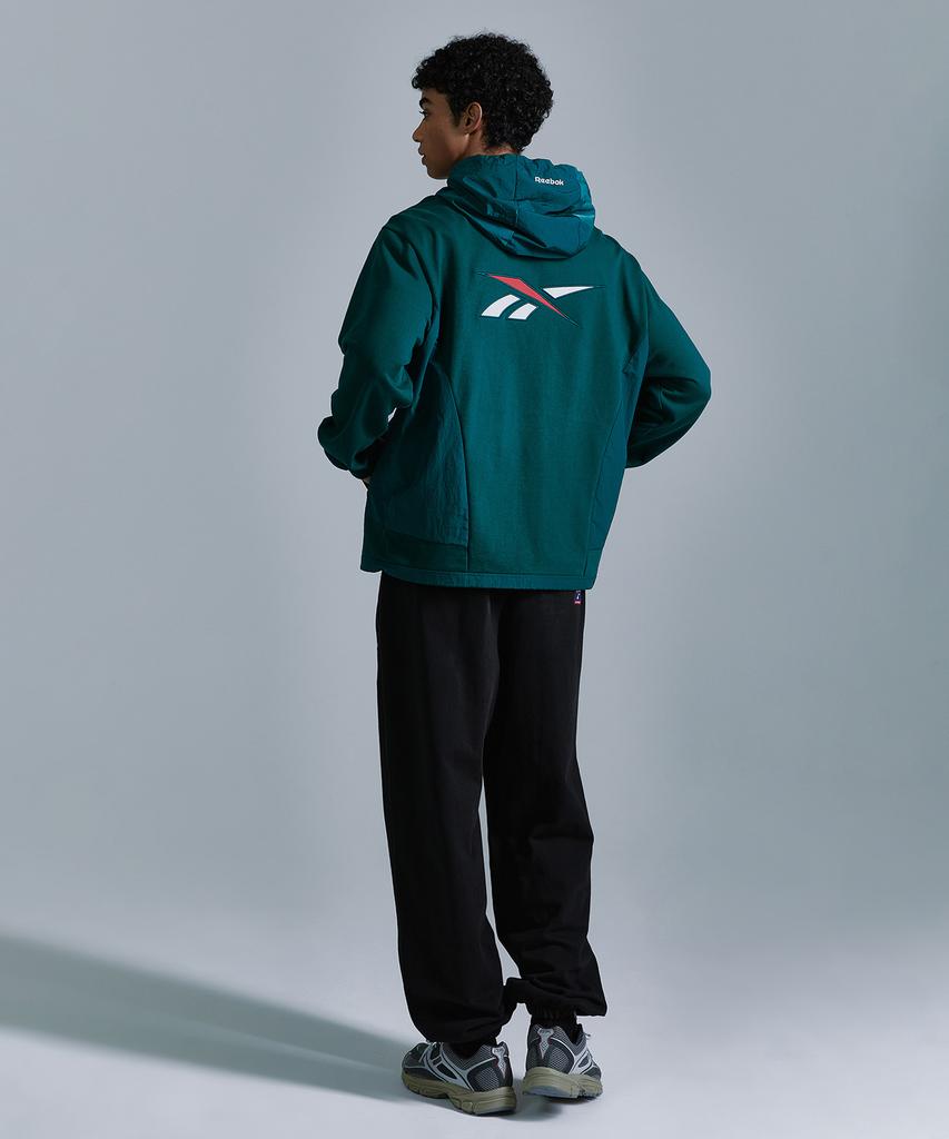 Reebok Новая худи-толстовка на молнии Vector Hybrid - Зеленая