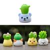 Cute Animal Succulent Resin Statue Action Figure Model For Tabletop Decor Gift