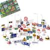 Mille Ti Rana Signs Toys for Playing with Mini Cars Road Signs 28 Pieces Pieces Map (56 + Included)