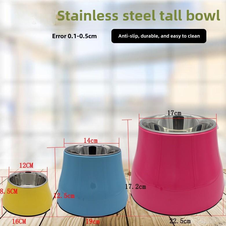 Премиальная миска двойного назначения из нержавеющей стали для собак мелких и средних размеров